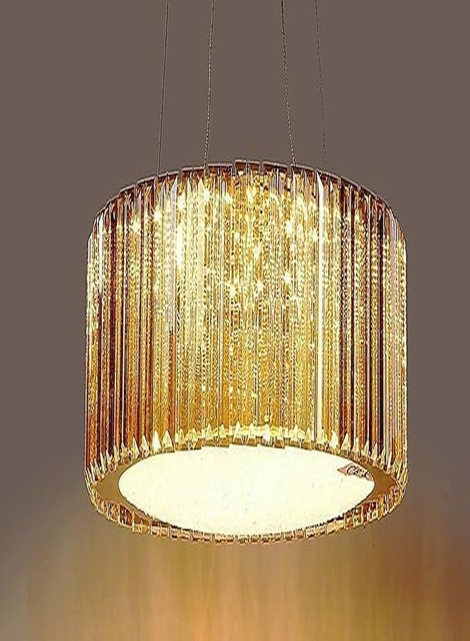 ADWAIT ثريا كريستال عصرية من ADWAIT K9، ثريا كريستال دائرية لغرفة المعيشة، ألوان: أبيض دافئ، ضوء القمر، ذهبي، لوحة LED متضمنة (دائرية قابلة للتعتيم، 500 مم) - Image 1